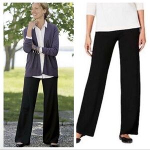 J. Jill Black Wide Leg Ponte Pants Black Size 8P